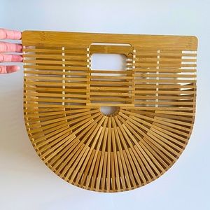 bamboo wooden purse